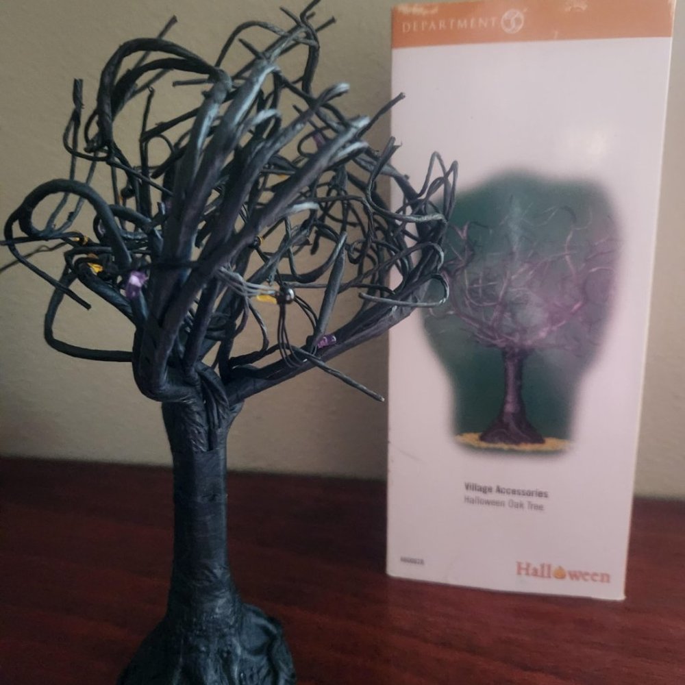 Department 56 halloween oak tree-Used